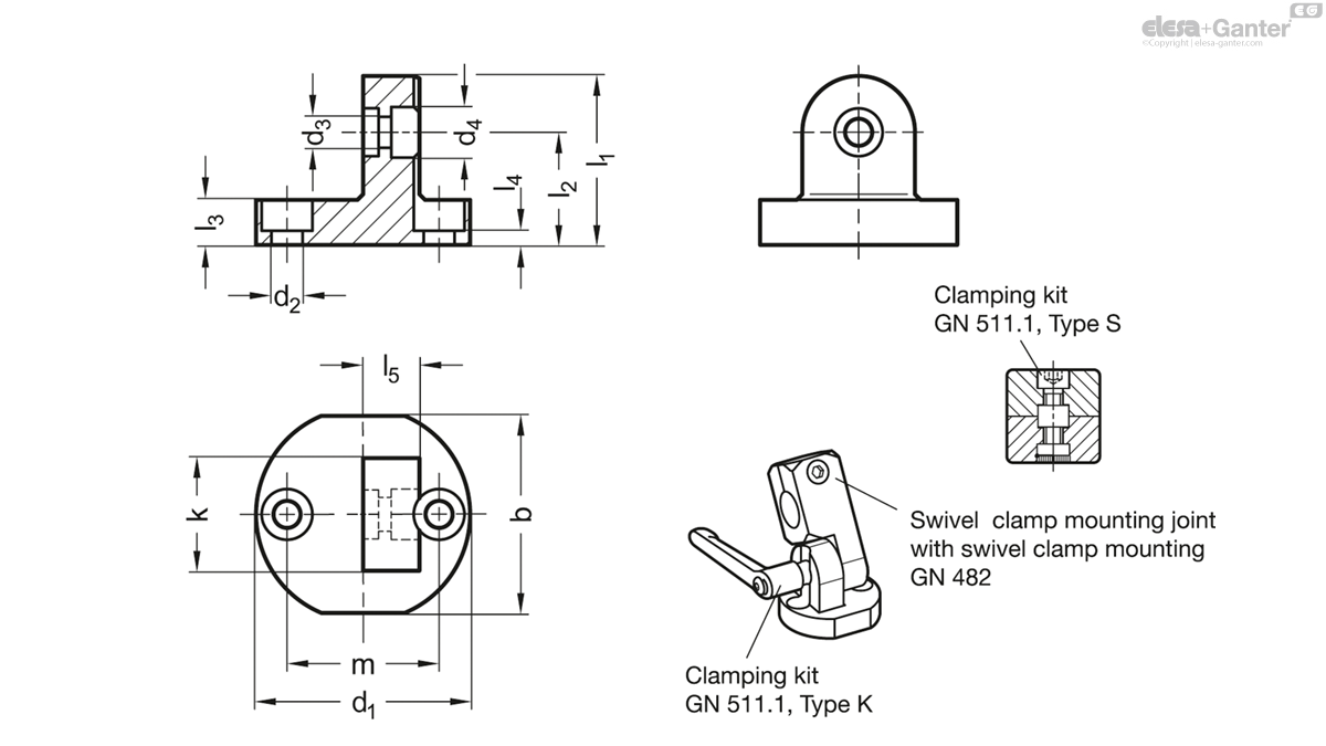 Draaibare klemconnectorbases