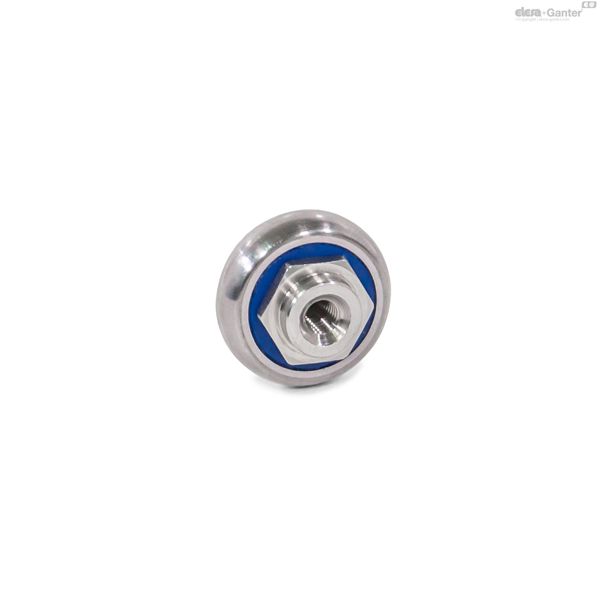 Standard cam roller with centered threaded mounting collar