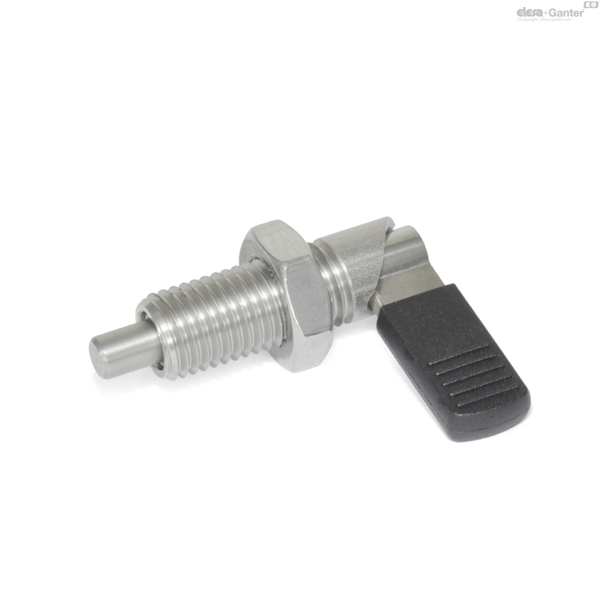 Left-hand lock, with plastic cap, with lock nut