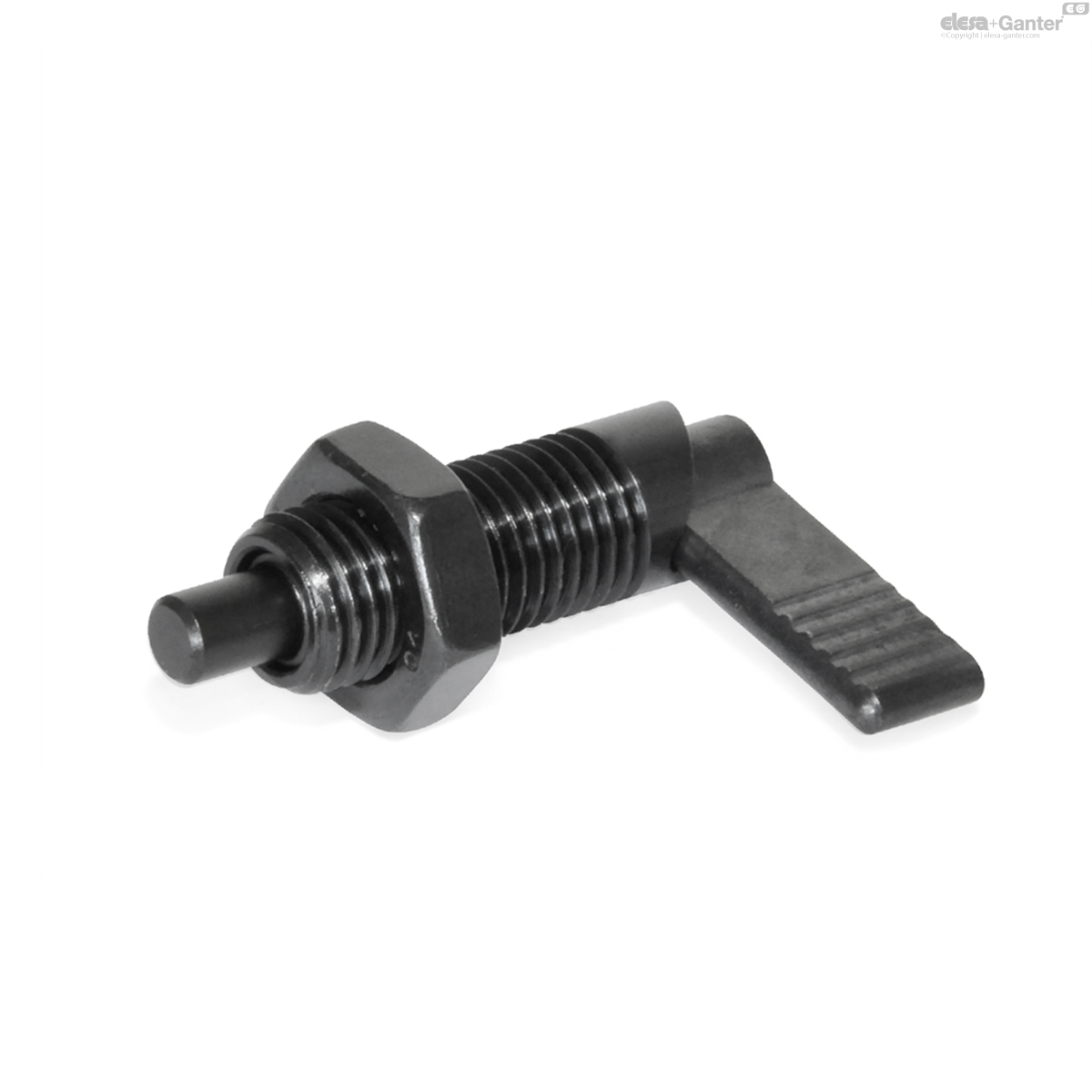 Left-hand lock, with lock nut