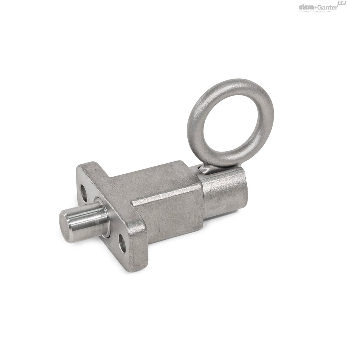RVS, met rustpositie, met trekring