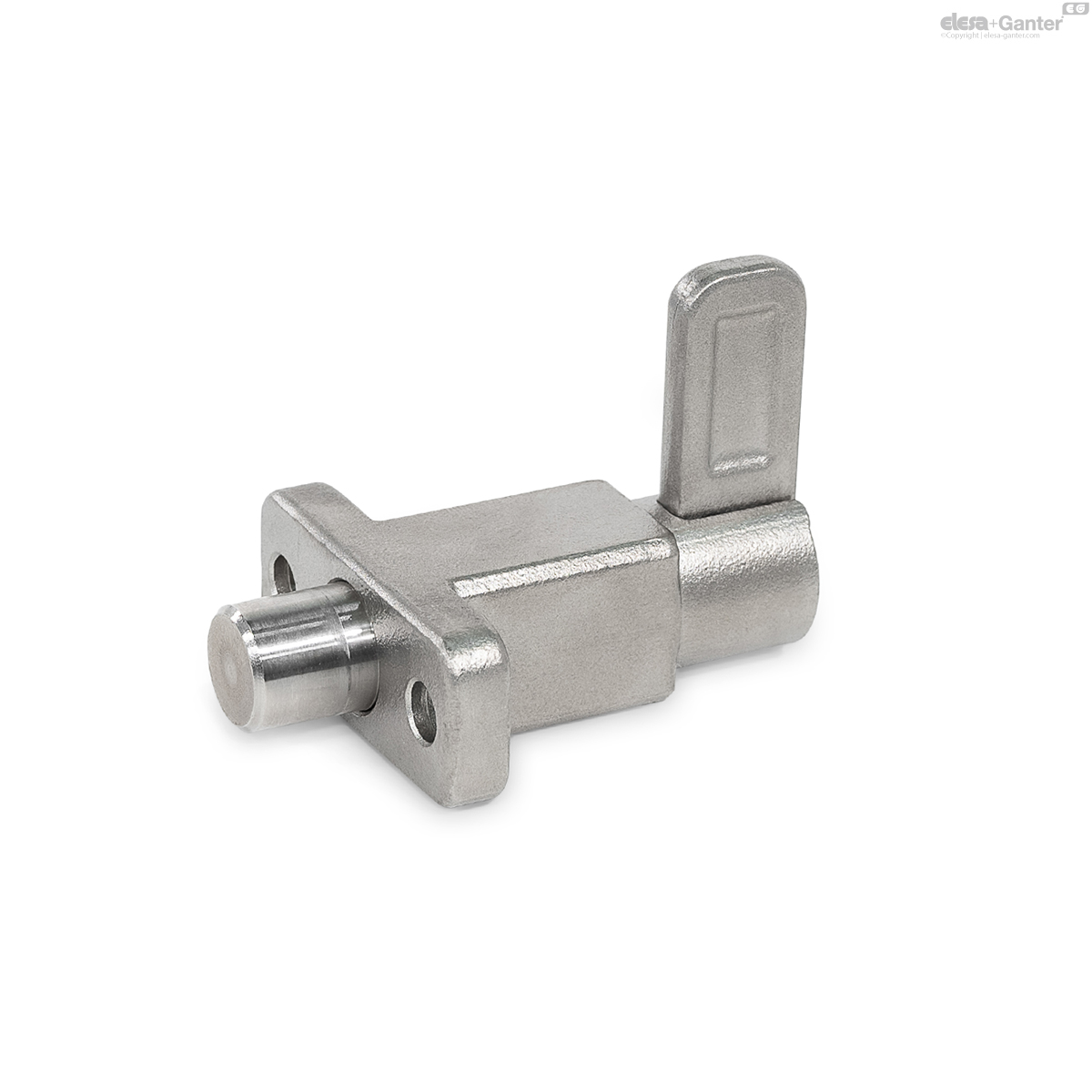 Acier inoxydable, avec position de repos, avec loquet