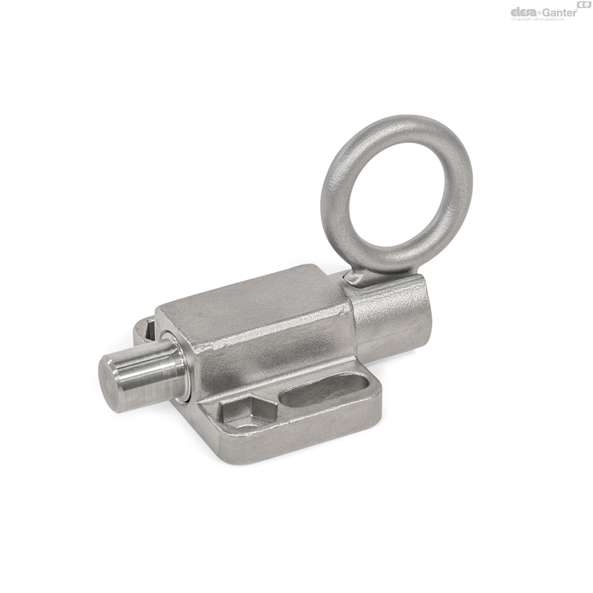 RVS, met rustpositie, met trekring