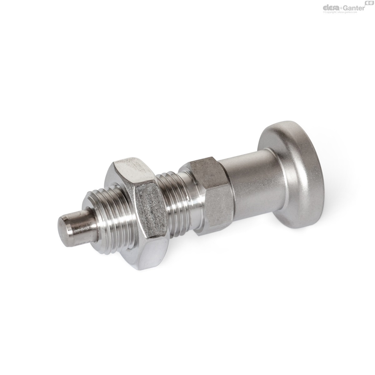 without rest position, with Stainless Steel-Knob, with lock nut