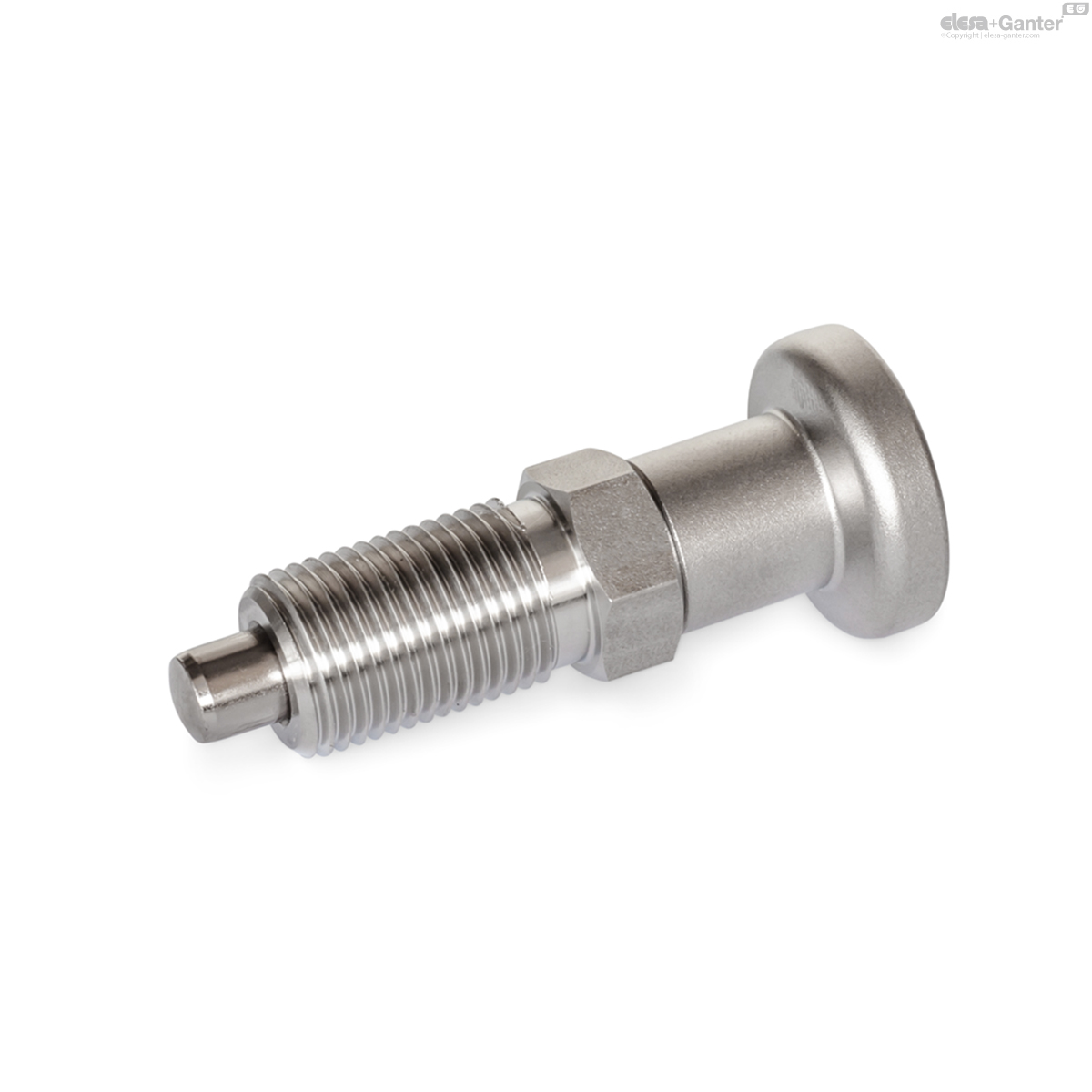 without rest position, with Stainless Steel-Knob, without lock nut