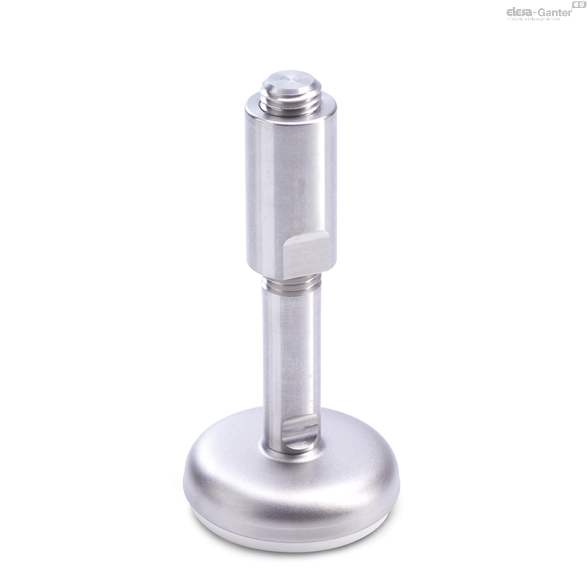 With adjustable sleeve, covered thread, wrench flat at the bottom