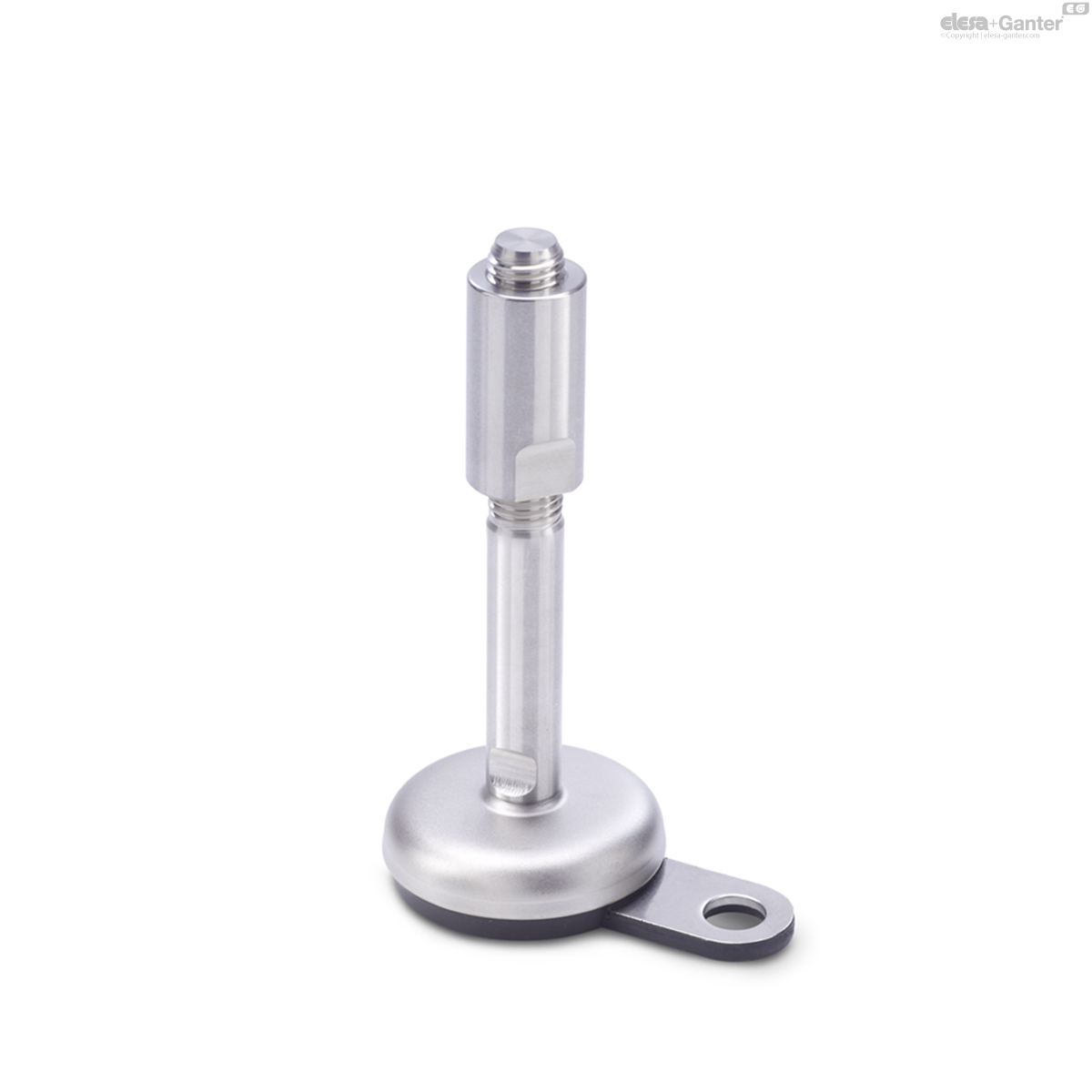 With adjustable sleeve, covered thread, wrench flat at the bottom