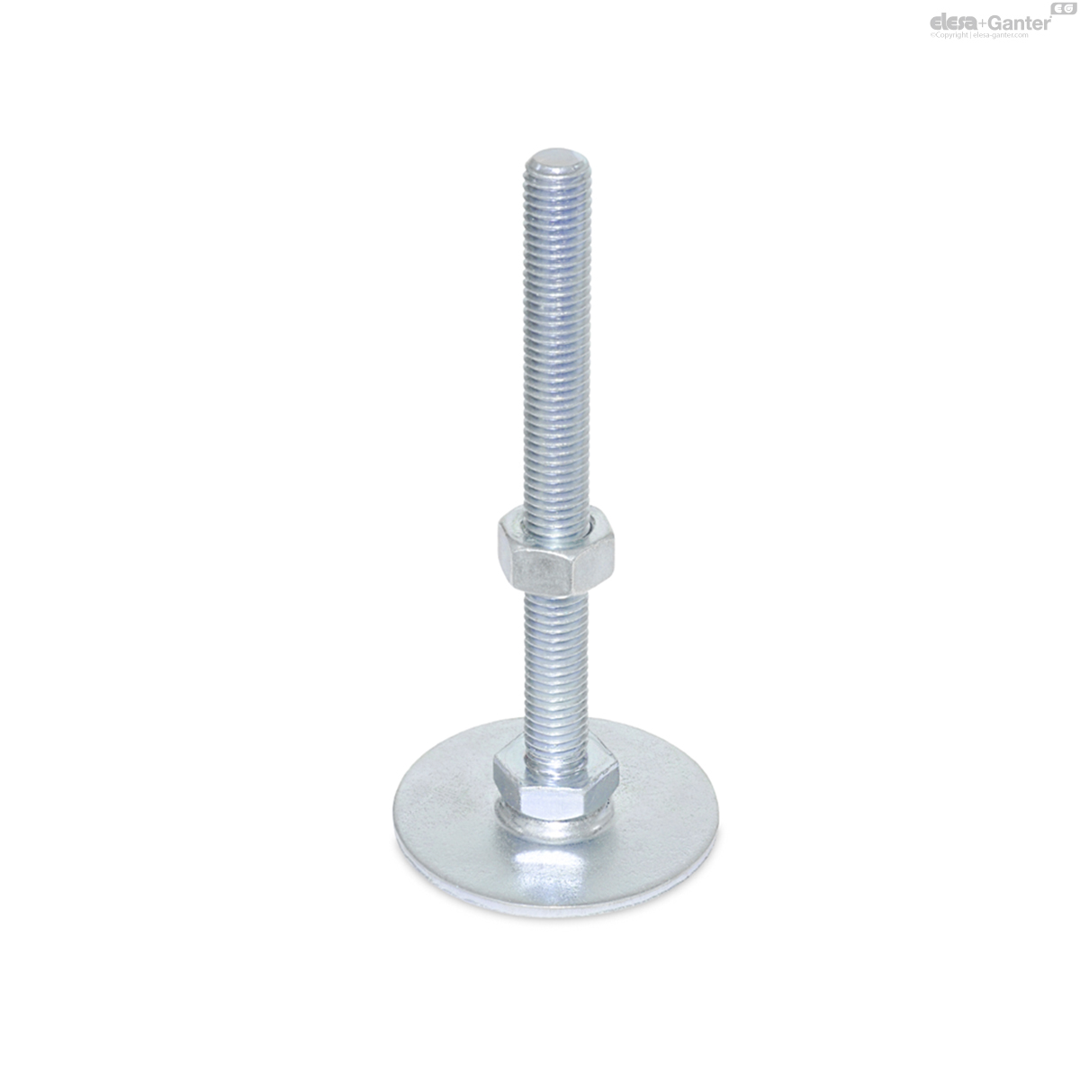 With / without nut, external hex at the bottom