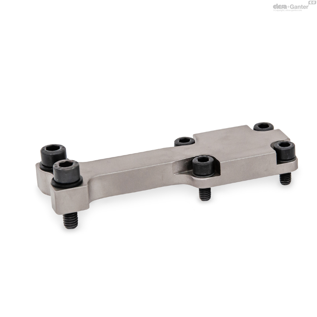 Clamping jaws at right angle to clamping arm