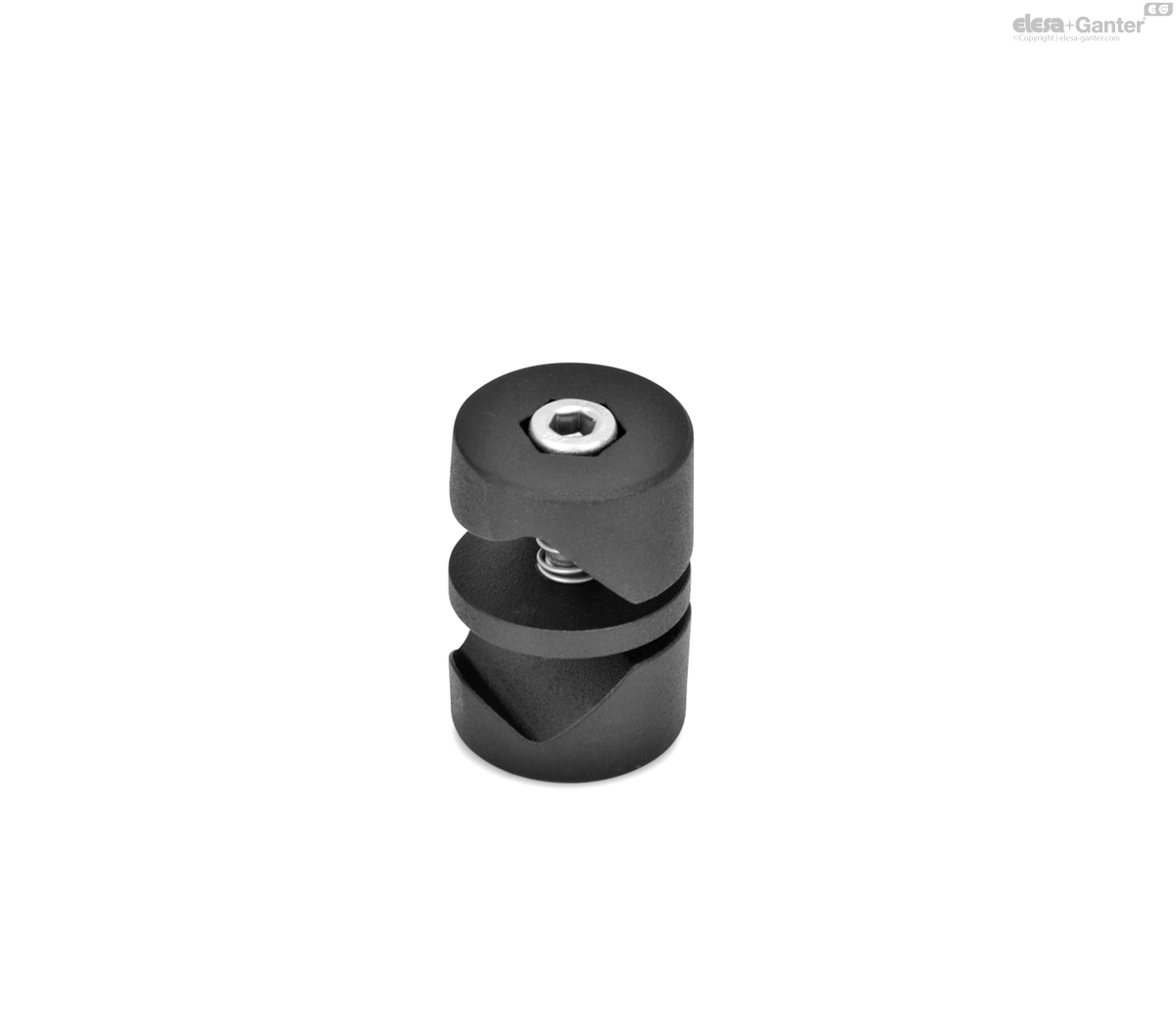 Aluminum, with socket cap screw DIN 912