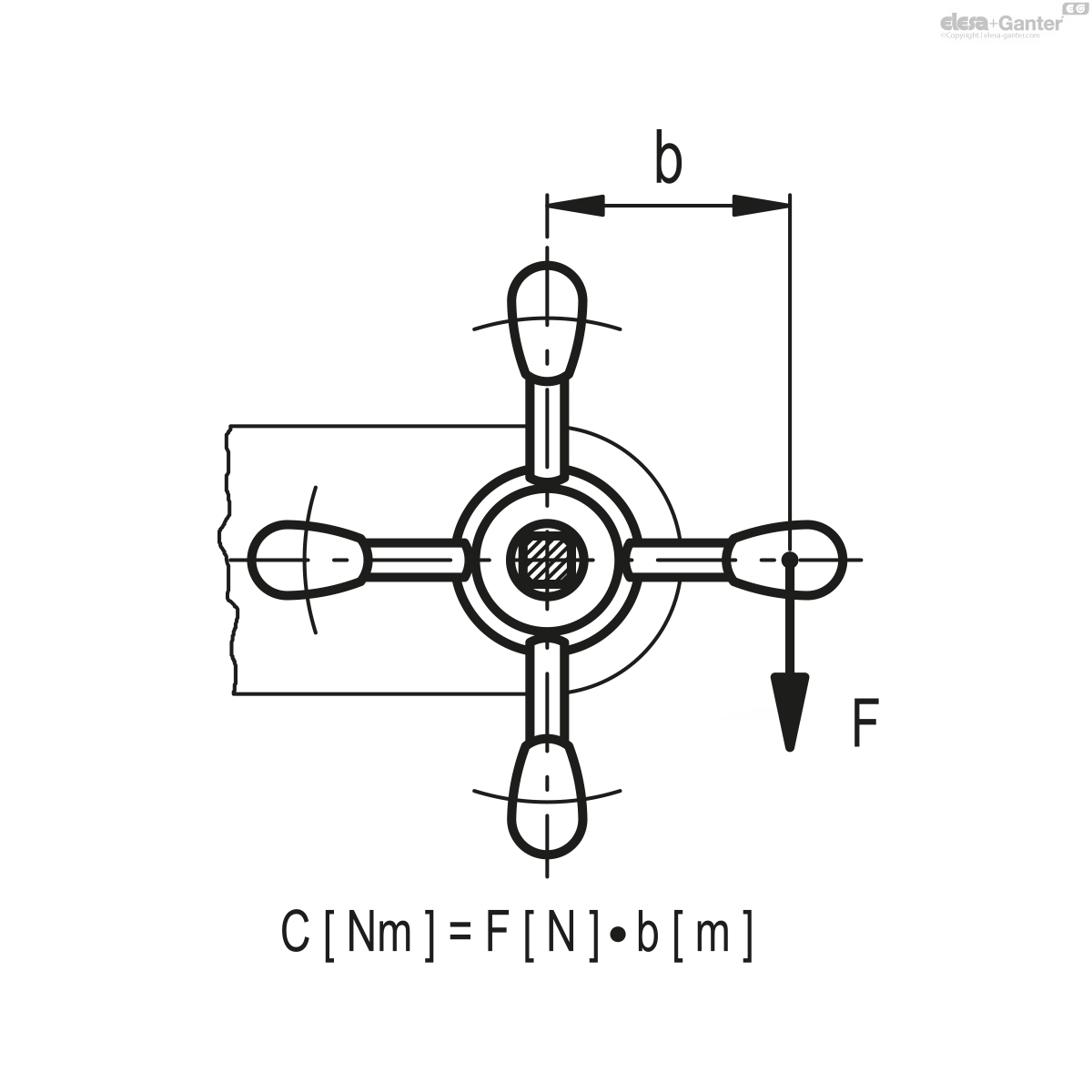 Four-arm handwheels