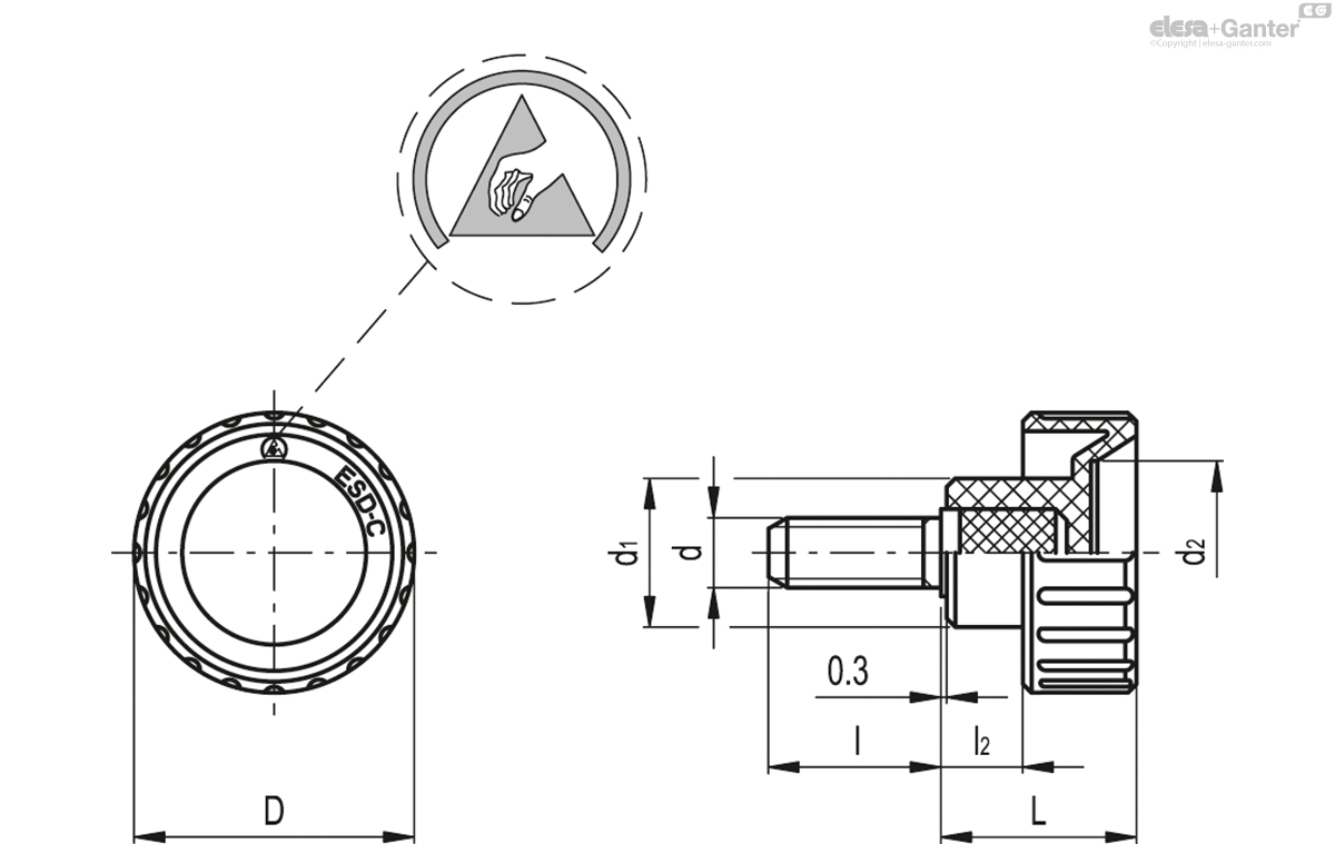 Zinc-plated steel threaded stud