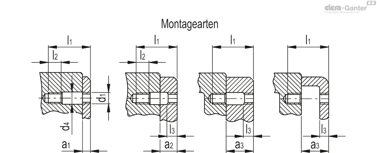 Gewindestift, Stahl verzinkt