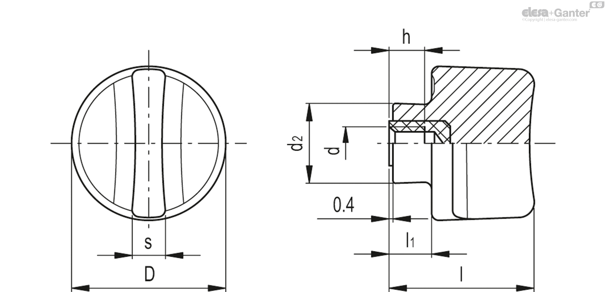 Brass boss, threaded blind hole