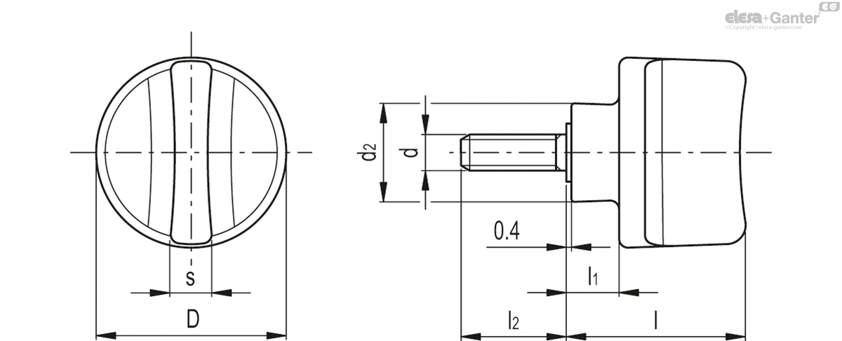 Stainless steel threaded stud