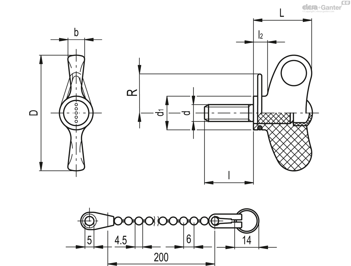 Stainless steel threaded stud