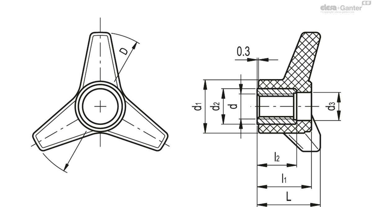Brass boss, threaded pass-through hole