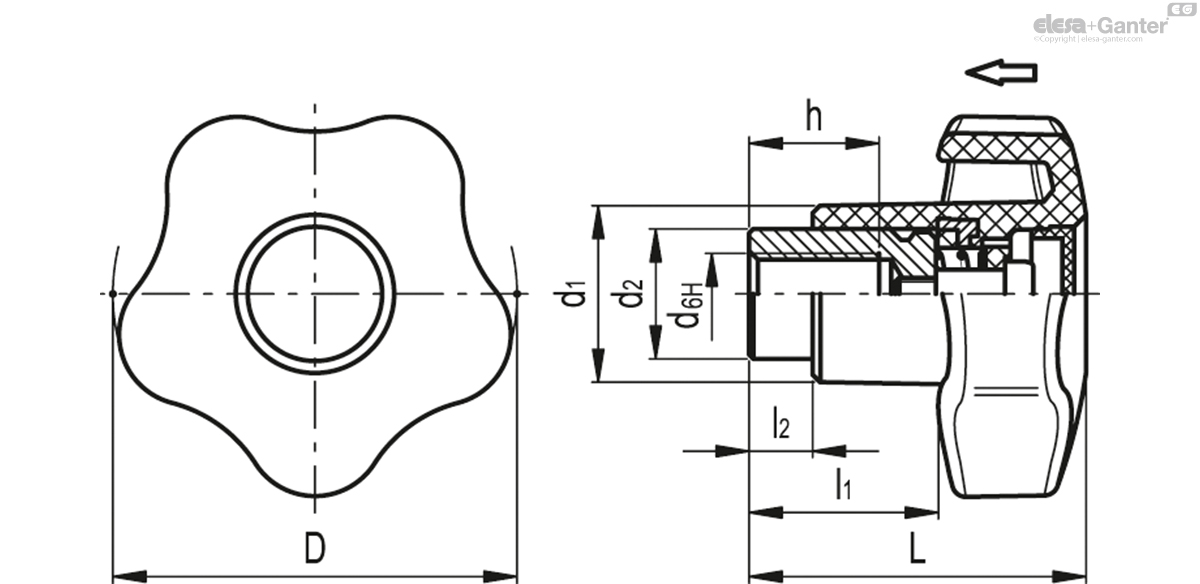 Stainless steel threaded hole