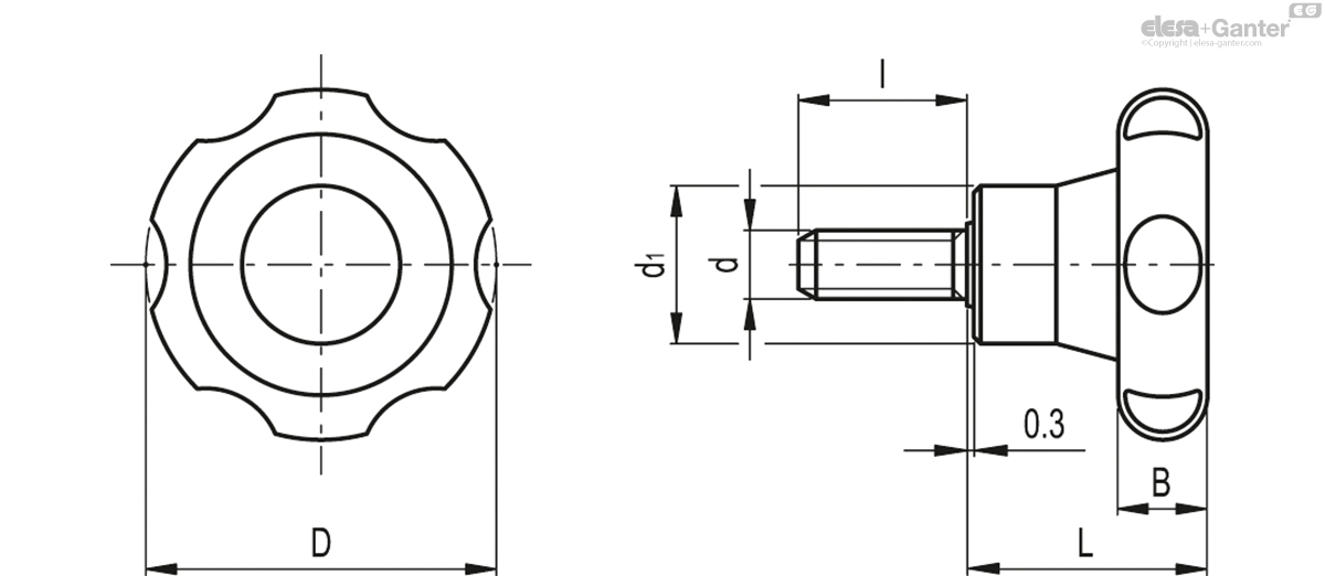 Zinc-plated steel threaded stud
