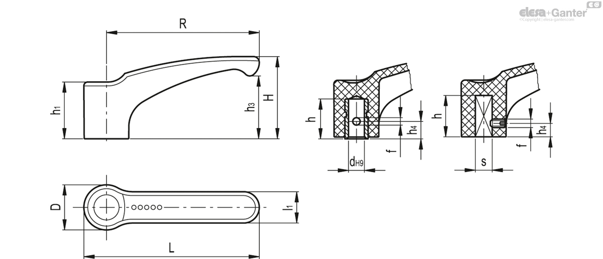 Cylindrical or square hole