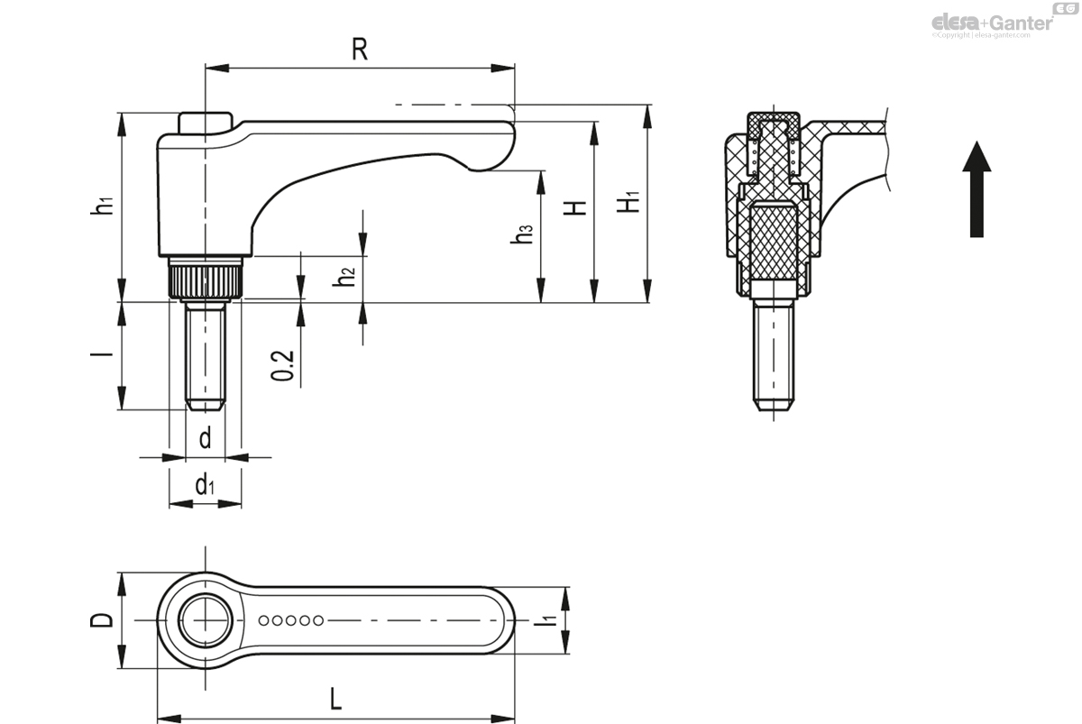 Zinc-plated steel threaded stud