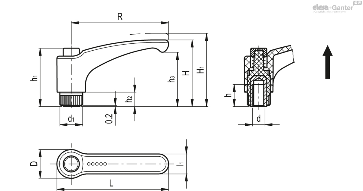 Stainless steel boss, threaded hole