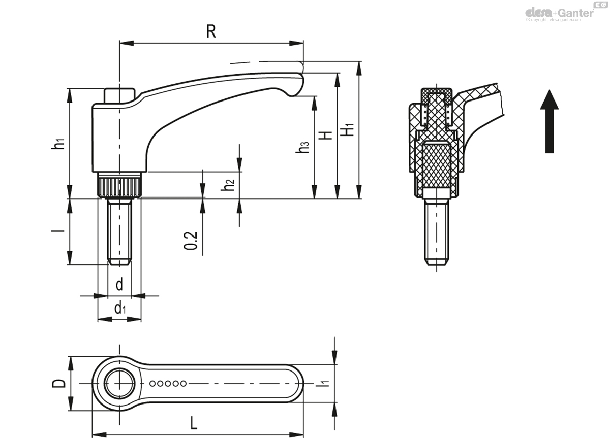 Zinc-plated steel threaded stud