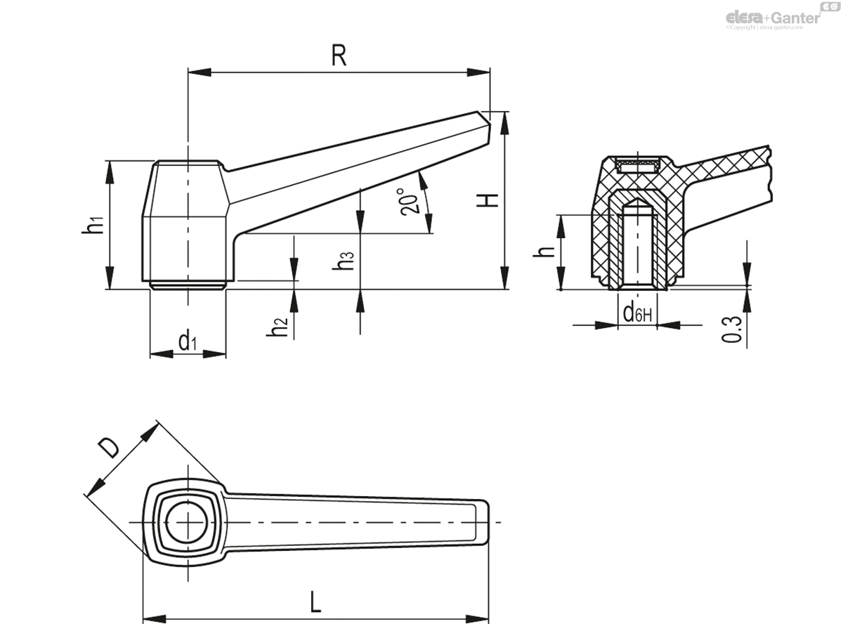 Brass boss, threaded hole