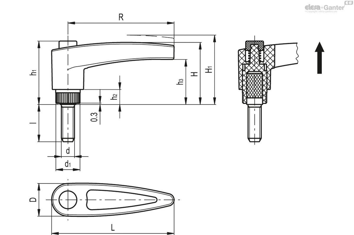 Stainless steel threaded stud