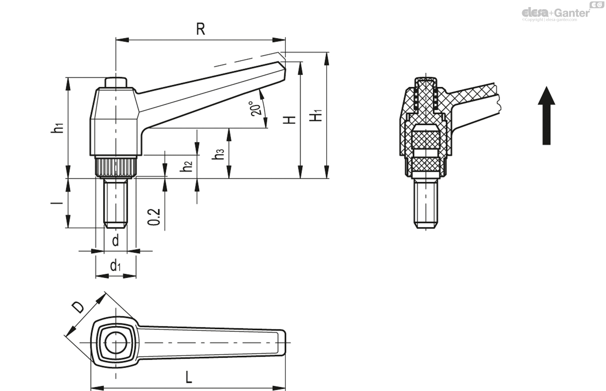Stainless steel threaded stud