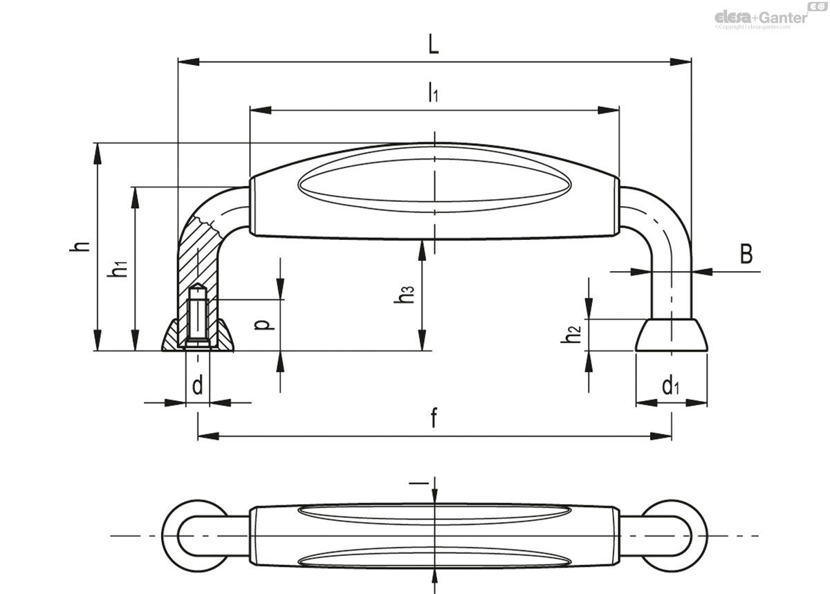 Handles for heat insulation
