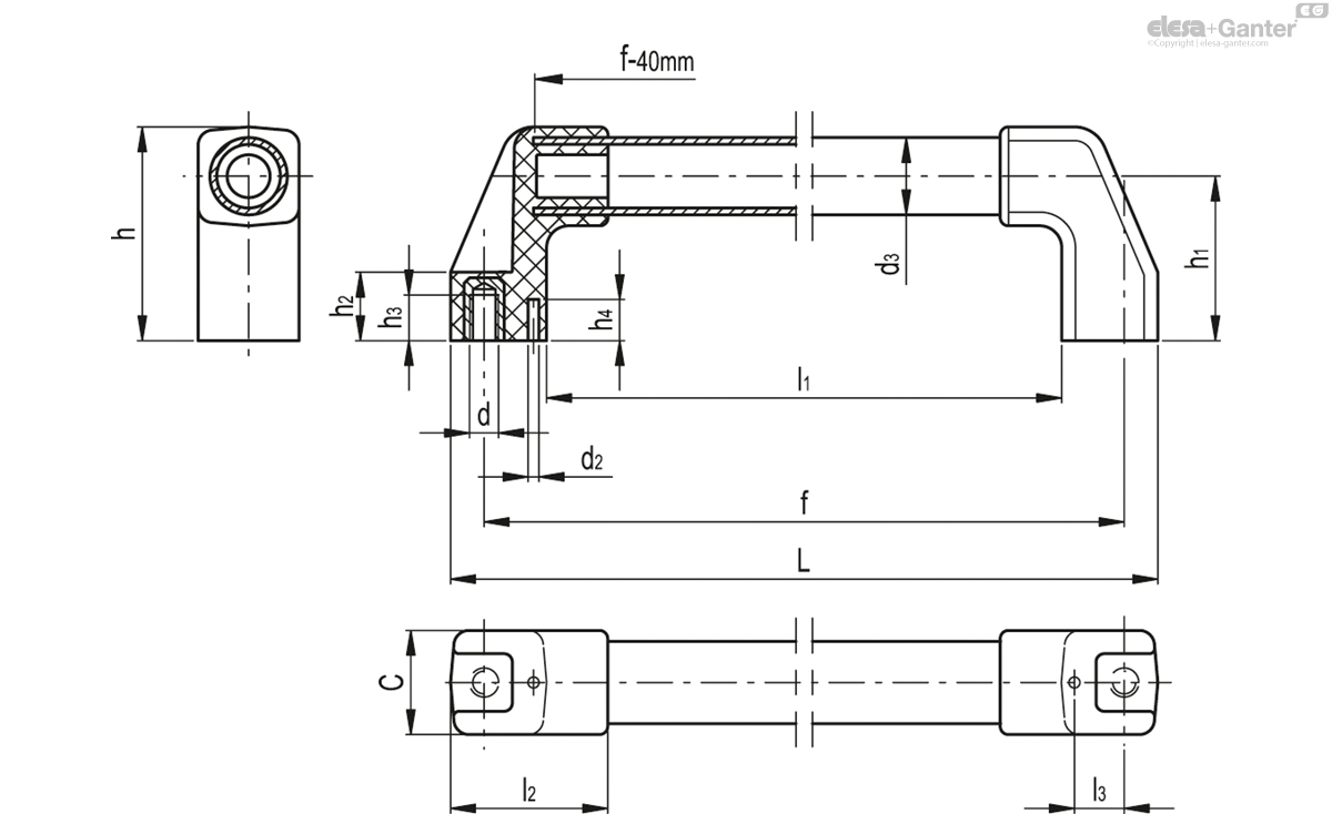Tubular handles for electrical insulation