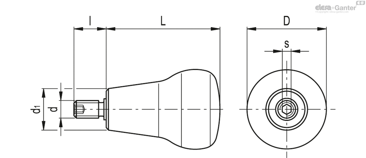 Mushroom revolving handles