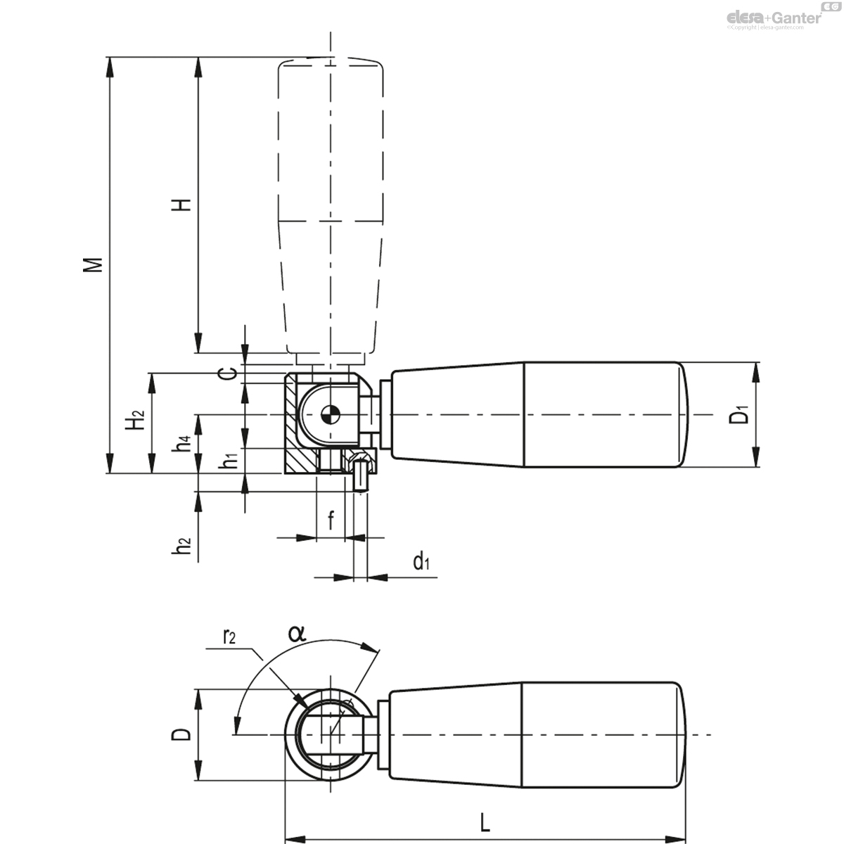 Gewindestift Stahl, brüniert