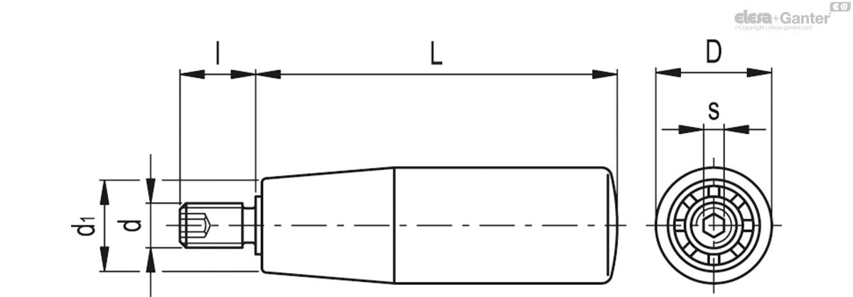 Drehbare Zylindergriffe