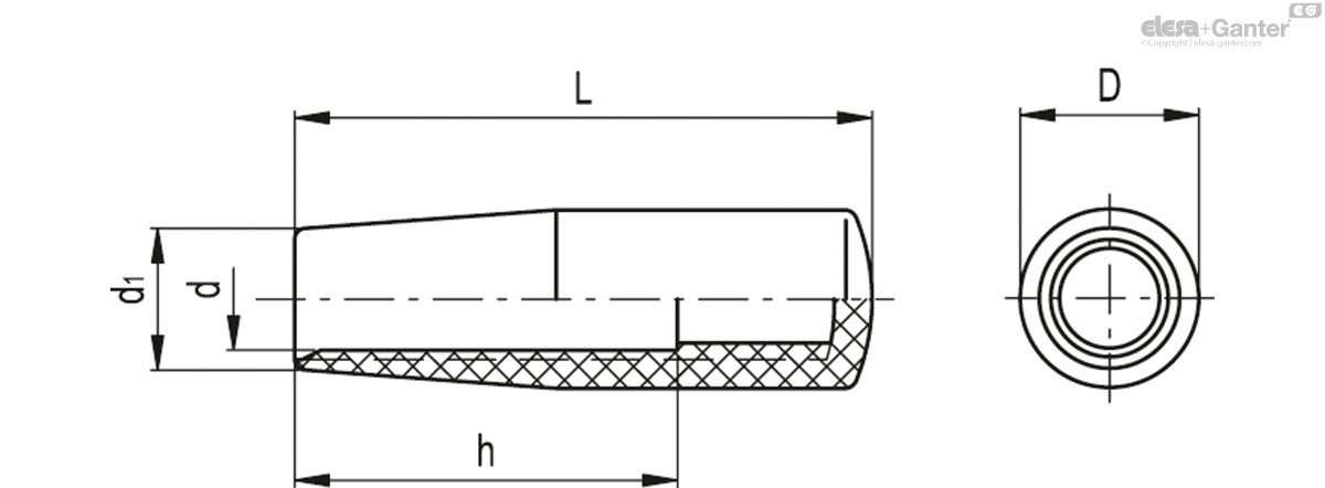 Poignées fixes cylindriques