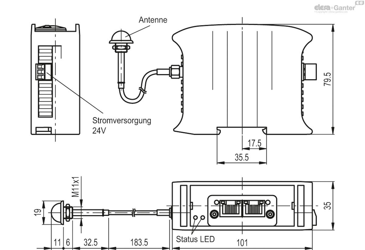 Kontrolleinheit für RF Stellungsanzeiger