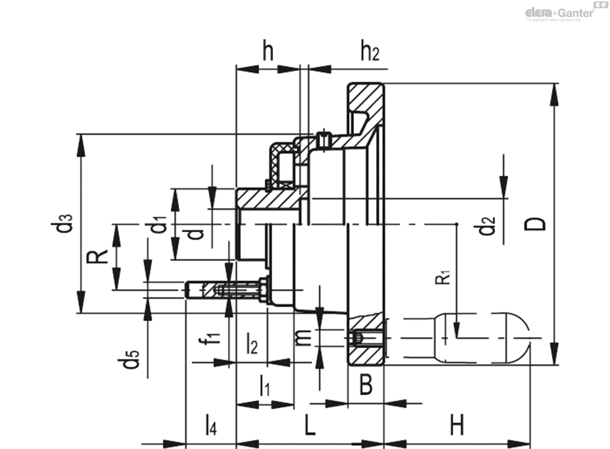 für Stellungsanzeiger, Festhaltesystem, drehbarer Griff
