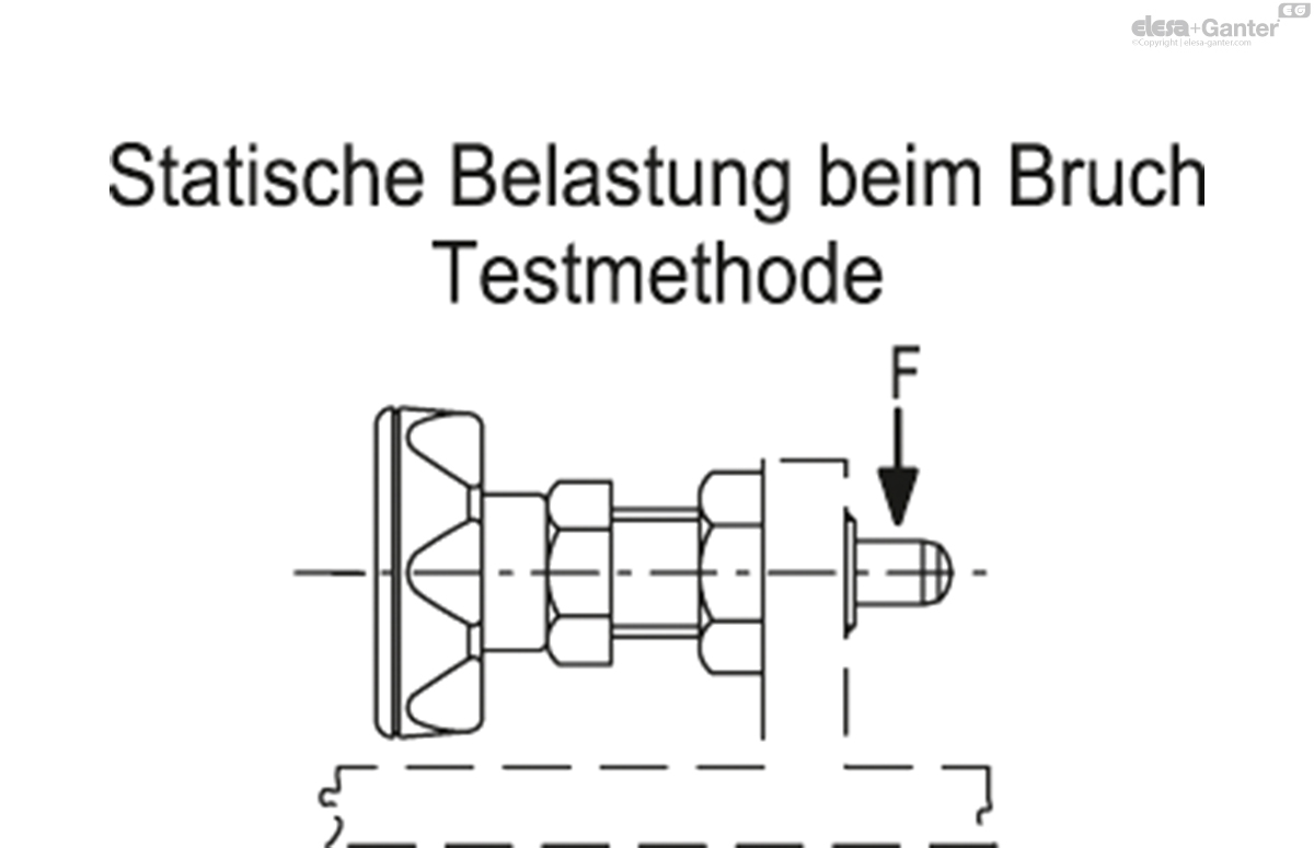 Raststift Edelstahl nichtrostend 1.4305, mit Kontermutter
