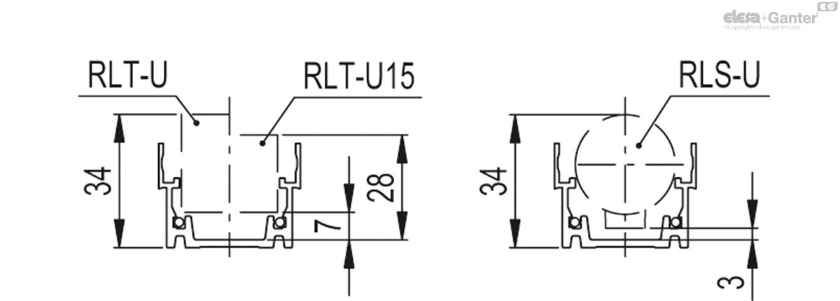 Profiles for ELEROLL roller tracks