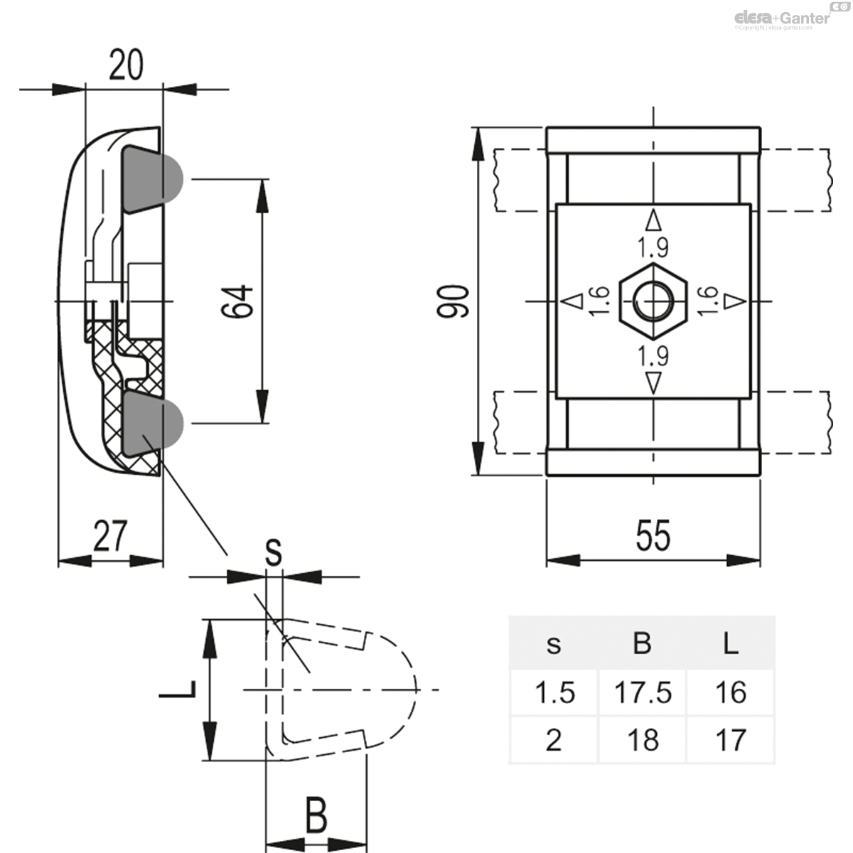 Voor trapeziumvormige geleidingen