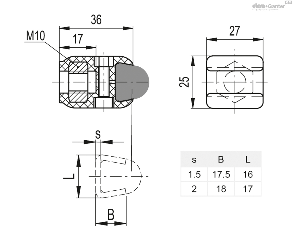 Voor trapeziumvormige geleidingen