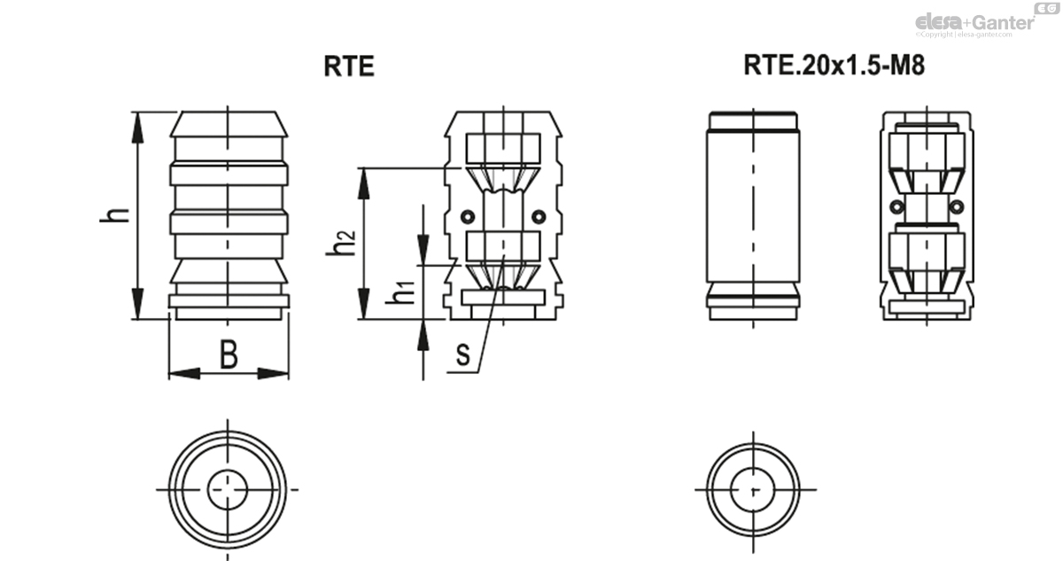 Connecteurs d'extension pour tubes ronds