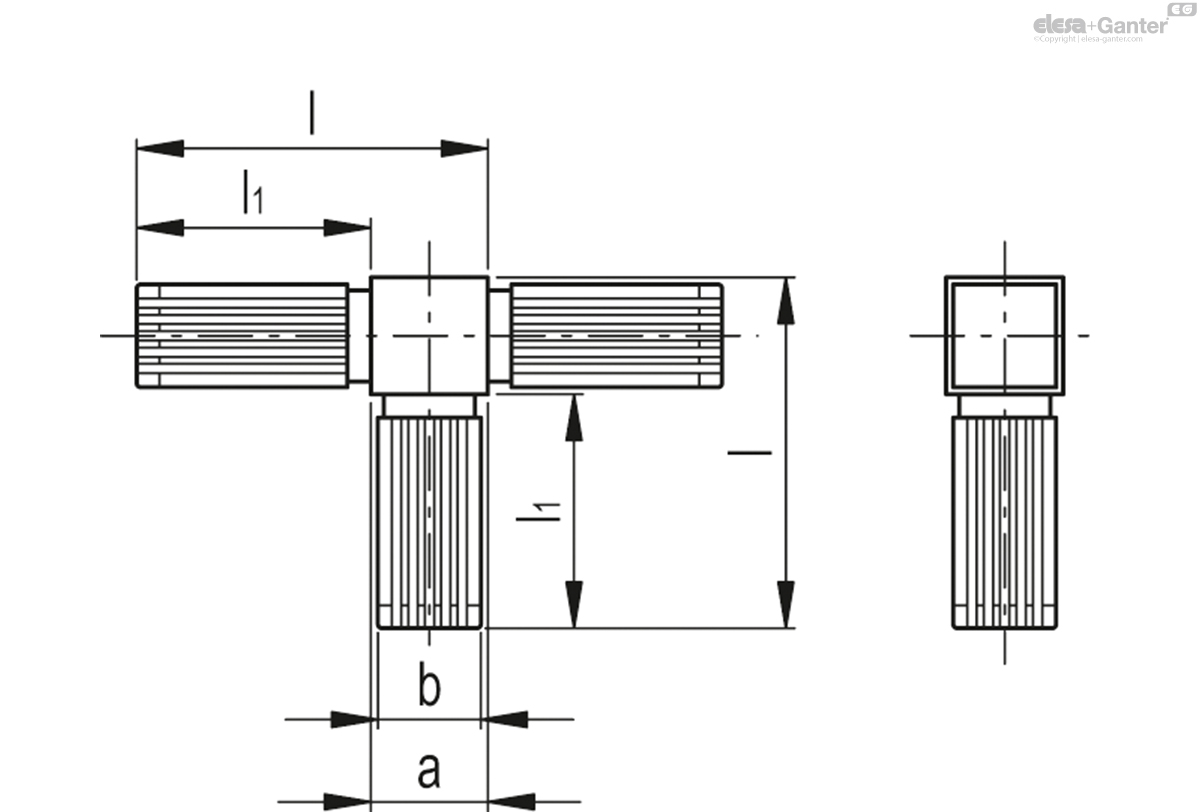 Connecteur bidimensionnel à trois voies