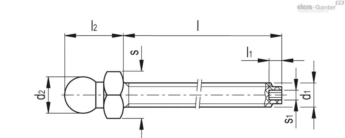 Stems for levelling feet