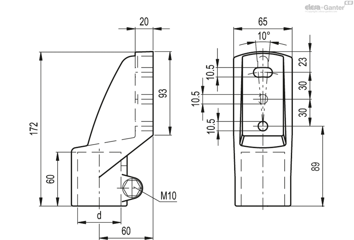 Side mounting top brackets