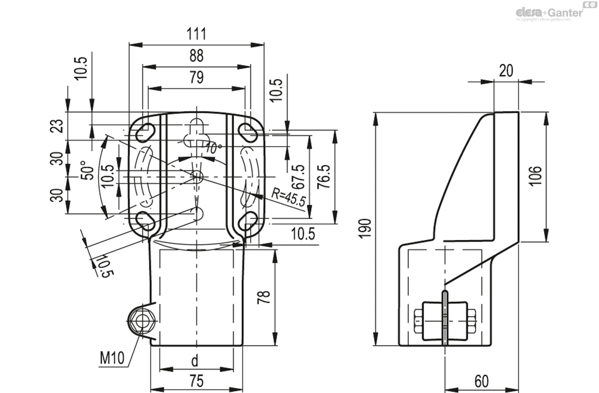 Side mounting top brackets