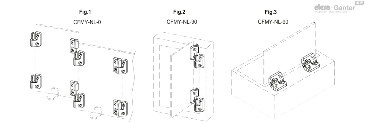 With built-in key, pin in the left body