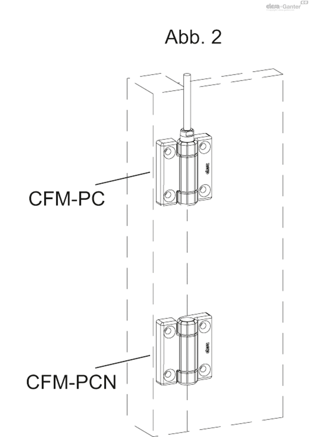 Buchsen mit Gewindebohrung, Kabel unterer Ausgang 3,5/4m, Kabel hinterer Ausgang 1,5/1m