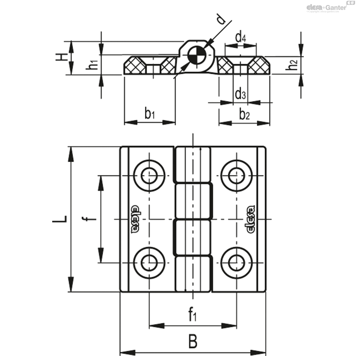 Pass-through holes for countersunk head screws